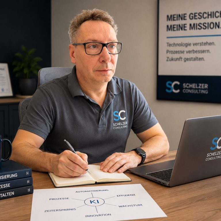 André Schelzer am Schreibtisch